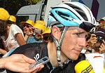 Andy Schleck pendant la premi�re �tape du Tour de France 2011